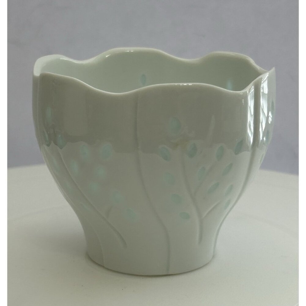 Vintage Dansk Willow Light Votive Candle Holder Gunnar Cyren White Translucent - Picture 3 of 7